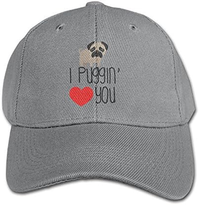 Funny Pug Love Dog Girl Snapback Hats Ash