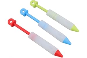 Cake Decorating Pens Kit, 3 Set 15cm/5.9in DIY Cake Icing Pen Silicone Food Writing Tips Tool Drawing Cream Baking with 12 Pa