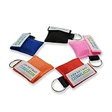 50pcs/set CPR Key Chain Face Mask with One-way Valve for First Aid or CPR Training