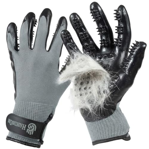 H HANDSON Pet Grooming Gloves