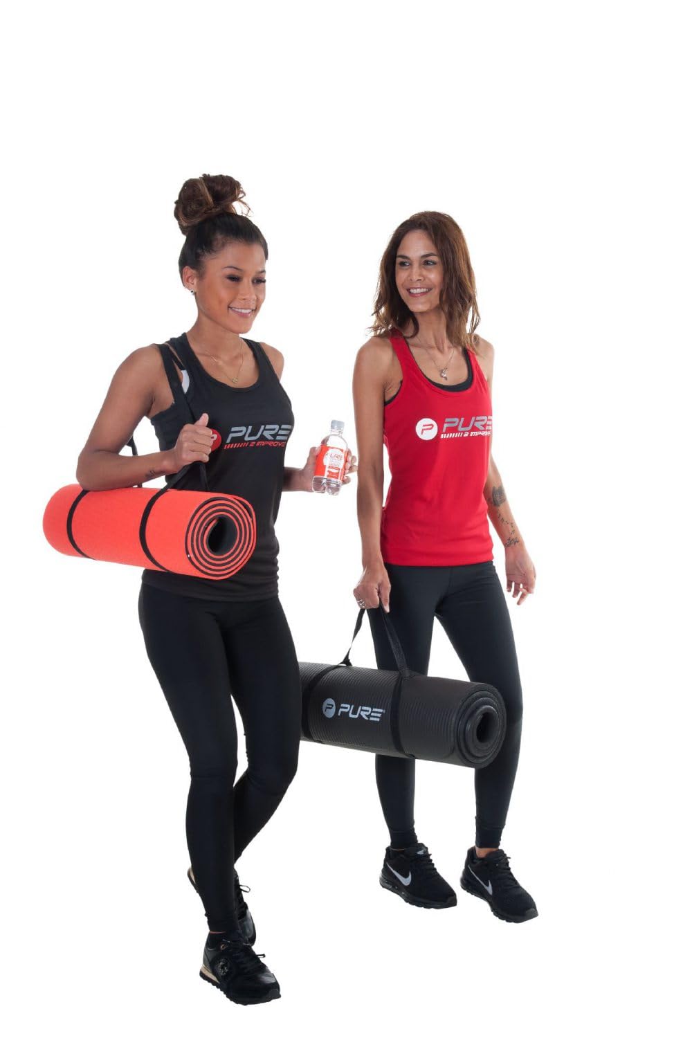Pure2Improve Unisex Adult TPE Mat TPE Fitness Mat - Red,.