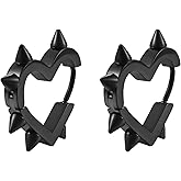 Heart Earrings, Gothic Punk Grunge Emo Y2k Earrings, Christmas Jewelry Gift For Women, Goth Jewelry Earrings