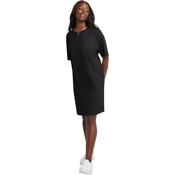 Jockey Women's Activewear Organic Cotton T-Shirt Dress, Brilliant Blue, XS  at Amazon Women's Clothing store
