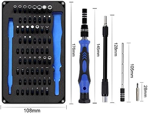 Admire U 67 in 1 Screwdriver Set Magnetic Screwdriver Repair Tool Assortment with 64 Bits Precision for Small Electronic Devices Like Mobile Phone, Tablet, Laptop, Watch, Camera, Eyeglasses