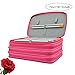 Painting Pencils Case with Zipper 72 Holder Art Pen Case Canvas Protection Drawing Case (Red)
