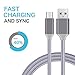 Micro USB Cable Android, KUXIYAN(2-Pack,3.3Ft) Micro USB to USB A High Speed Sync Charger Nylon Braided Cord for Samsung Galaxy S7 Edge/S7/S6/S4/S3,Note 5/4/3,Kindle,LG,Xbox,PS4,Camera (Grey)