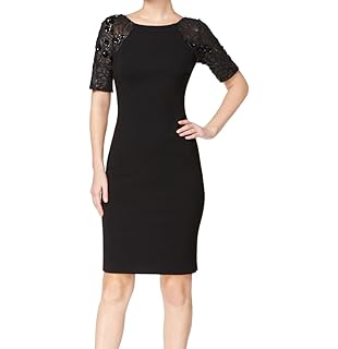 calvin klein petal sleeve sheath dress