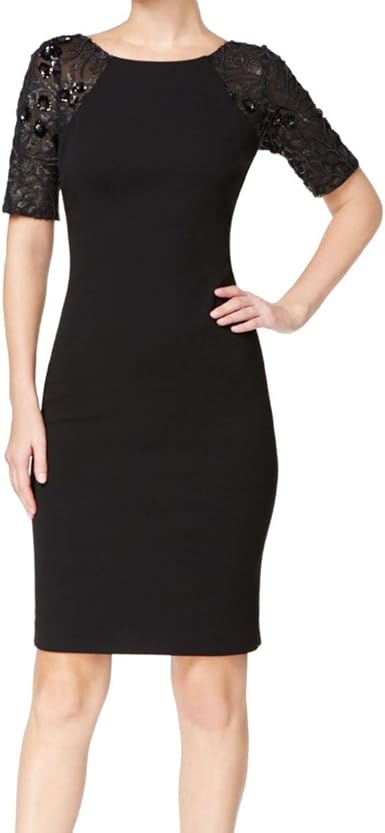 elbow sleeve cocktail dress