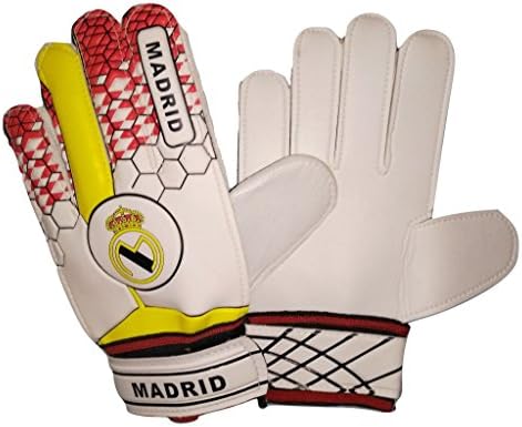 Real Madrid Soccer Gloves with Finger Save Protection 9