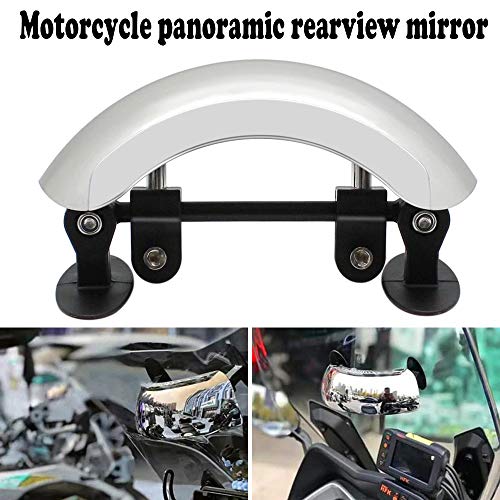 laoonl Motorfiets-achteruitkijkspiegel, achteruitkijkspiegel, 180 graden motor-veiligheidsspiegel, groothoekspiegel… - Image 3