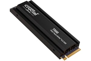 Crucial T500 2TB Gen4 NVMe M.2 Internal Gaming SSD with Heatsink, Up to 7400MB/s, PlayStation 5 Compatible + 1mo Adobe CC All Apps- CT2000T500SSD5