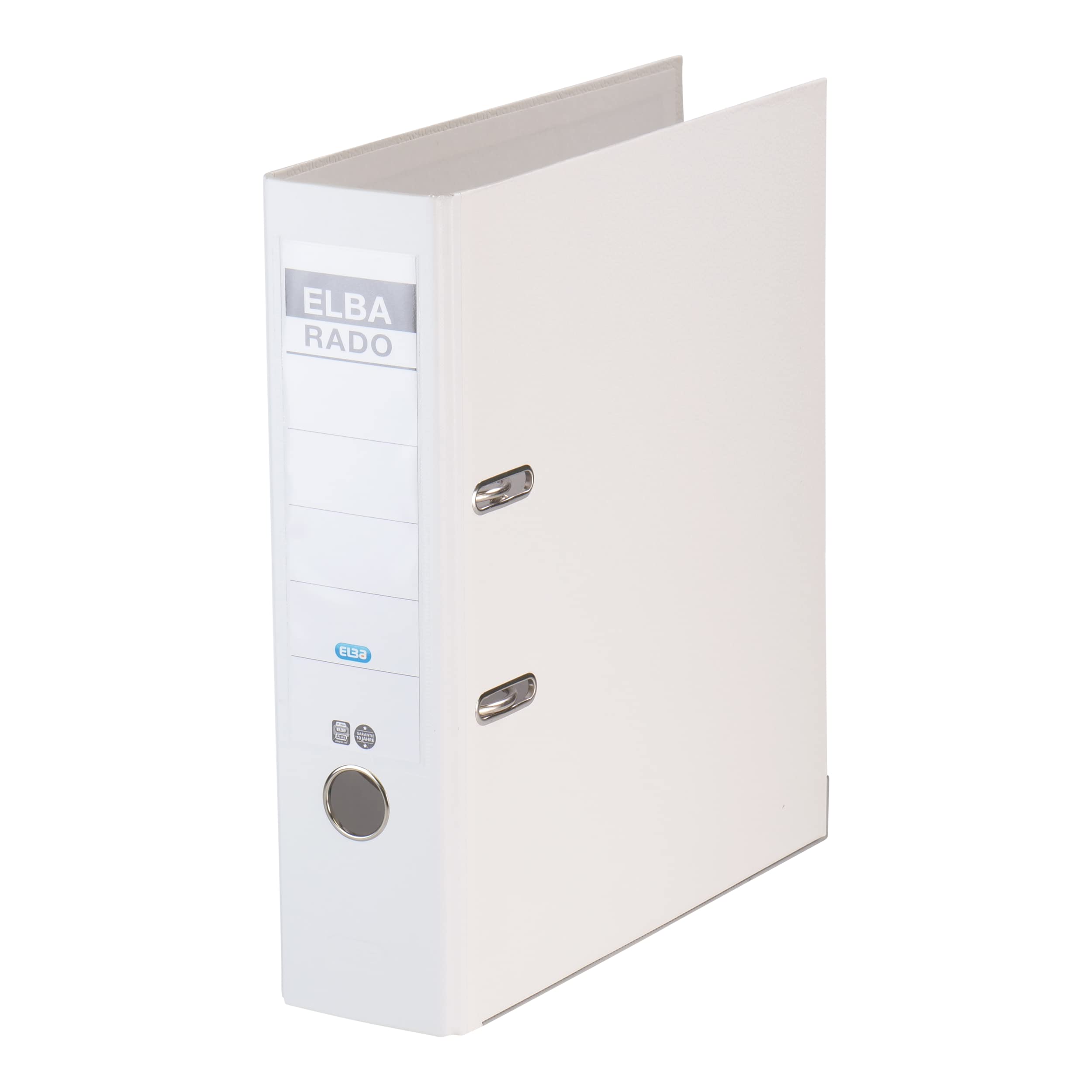 Elba Folder rado Brillant DIN A4, 5-Piece Pack, Quality Slot Folder File Wide Weiß White