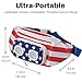 American Flag Fannypack with Speakers. Bluetooth Fanny Pack for Parties/Festivals/Raves/Beach/Boats. Rechargeable, Works with iPhone & Android.