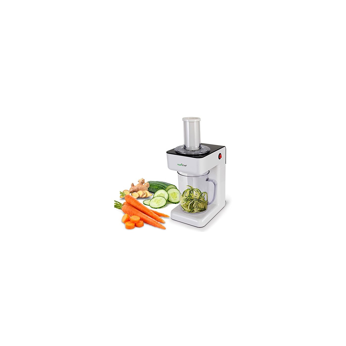 NutriChef Electric Food Spiralizer Slicer Chopper 3in1 Vegetable