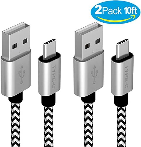 Charger Cable For Samsung Note 8,Extra Long Durable USB C Cable Nylon Braided USB Type A To C Fast Charging Cord For Samsung Galaxy S9,S8,S8+,Moto G6,Google Pixel 2 XL,LG V20 V30 G5 G6,Nintendo Switch