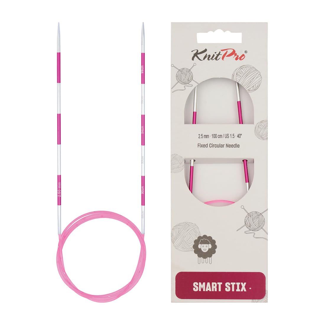 KnitPro Smartstix Fixed Circular Needles 40" (100cm) | 2.50mm