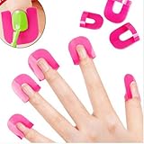 UNKE 26x Nail Art Polish Protection Reusable Nails Edge Skin Barrier Tip Protector Application