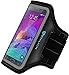 Note 4 Armband: Stalion Sports Running & Exercise Gym Sportband for Samsung Galaxy Note 4 & Note Edge (Jet Black) Water Resistant + Sweat Proof + Key Holder + ID/Credit Card/Money Holder