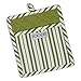 DII CAMZ35849 Cotton Gourmet Stripe Oven Mitt 7 x 13 and Pot Holder 8 x 9 Kitchen Gift Set, Machine Washable and Heat Resistant for Cooking and Baking-Parsley Green