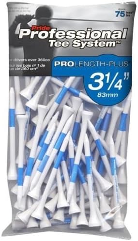 Santa Superstore Pride Golf Prolength Plus Pts Blue 3 1 4" White Blue Golf Tees
