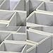 DIOMMELL Foldable Cloth Storage Box Closet Dresser Drawer Organizer Fabric Baskets Bins Containers Divider for Clothes Underwear Bras Socks Lingerie Clothing,Set of 11 Grey 245