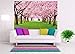 GREAT ART Photo Wallpaper – Cherry Blossom – Picture Decoration Spring Tree Avenue Nature Japan Landscape Sakura Bloom Tokyo Flowers Image Decor Wall Mural (82.7x55.1in - 210x140cm)
