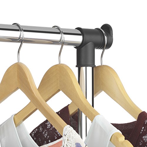 Whitmor Black and Chrome Adjustable Garment RackRolling Clothes Organizer Pricepulse