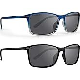 Epoch Eyewear Murphy Sunglasses Black Frame w/Smoke Lens & Blue Fade Frame w/Polarized Smoke Lenses