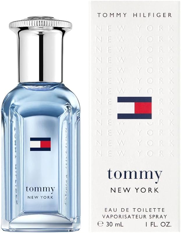 – Tommy New York Eau de Toilette 30 ml – Perfume Masculino – Fragrância Fougère Picante – Notas Picantes e Amadeiradas – Frasco de Vidro Azul
