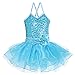 BAOHULU Leotard for Girls Ballet Dancing Camisole Shiny Sequined Costumes Princess Skirt Tutu 2-8 Years