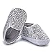 Enteer Baby Girls' Bling Loafers Shoes (3-6months, Bling)