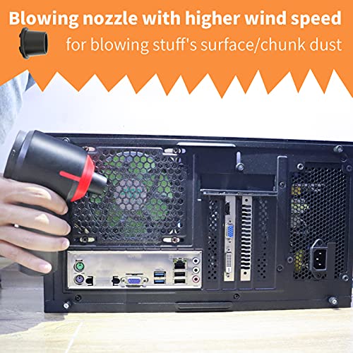 PeroBuno Electric Air Duster & Mini Vacuum – 200,000 RPM, 3 Speeds, 35 Min Runtime, For Keyboard & PC Cleaning