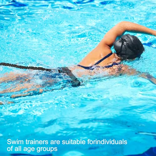 Swimming Belt for Swimming Pool - Professional Swimming Trainer with Adjustable Resistance 2.5-7.5m Swimming Rope Training Belt for Adults and Children, Pool Training Without