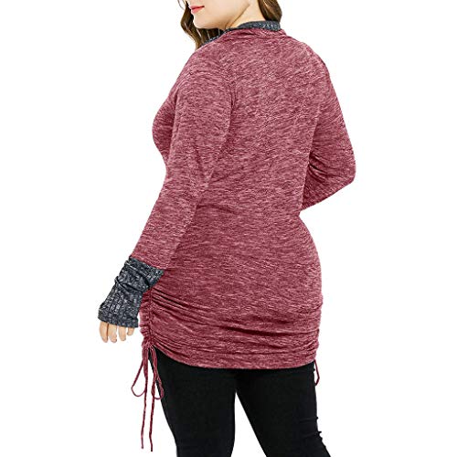 image for YKARITIANNA Shirt YKARITIANNA Women's Cozy Cowl Neck Space Dye Activew