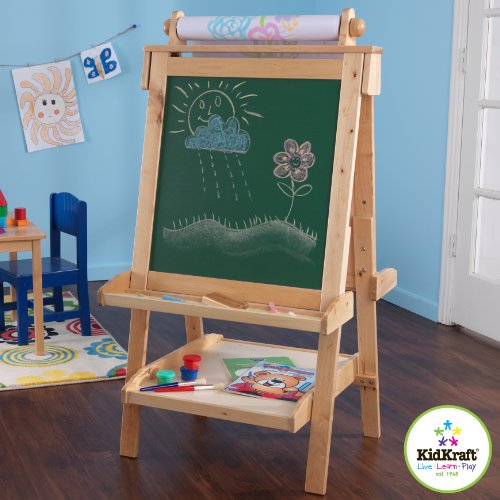 2 KidKraft+62005+Deluxe+Wood+Easel+Natural