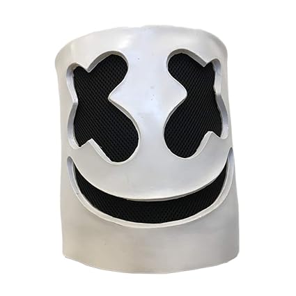 Marshmello Full Head Latex White Helmet Helm Mask Cosplay Costume