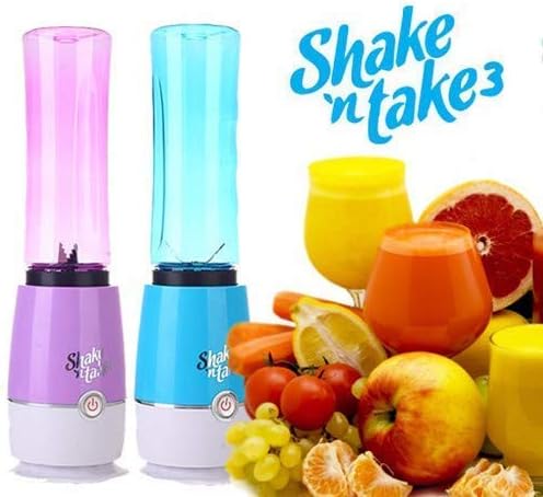 Sakar Mini Juicer Shake n Take Fruit Mixer and Smoothie Maker Multifunction Extractor Blender Household Travel Cup (Multicolor - As Per Availiability)