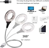 Eboxer Mini USB LED Light 18 LED Clamp Flexible Gooseneck Reading Lamp Black view 2