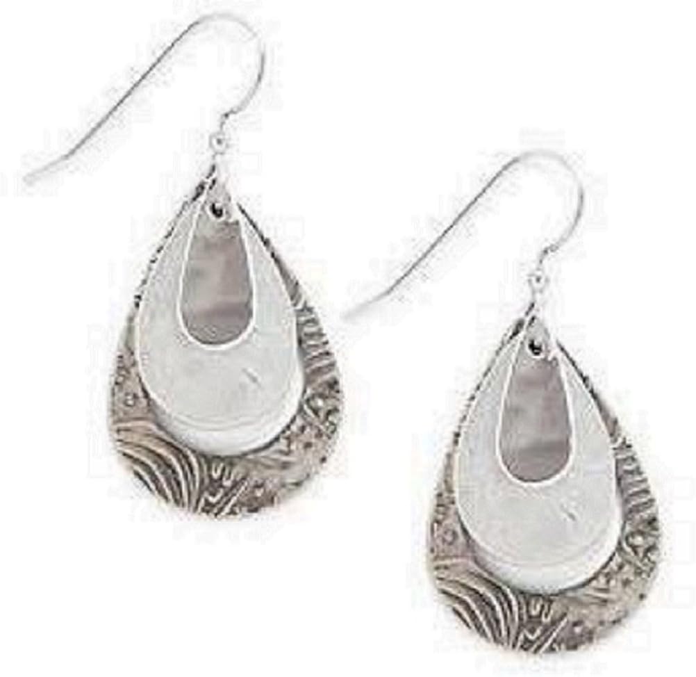 Silver Forest Silvertone Layered Teardrop Dangle Earrings