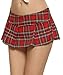 Avidlove Women Pleated Mini Skirt Sexy Schoolgirl Skirt Role Play Lingerie Red, L