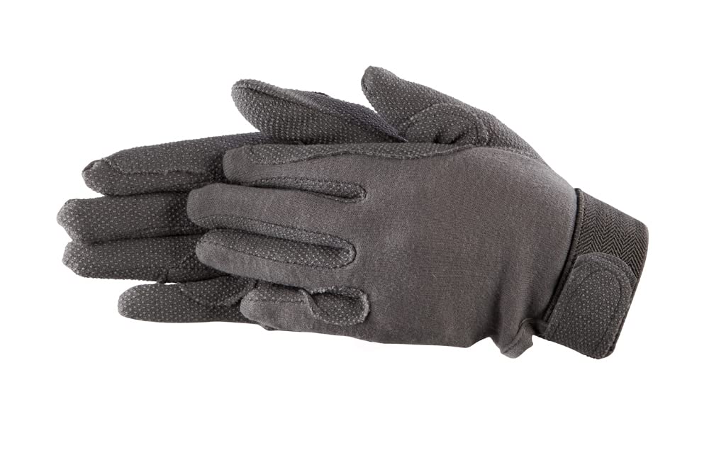 PFIFF 011318 Unisex Cotton Riding Gloves, Grey (Grey), XL
