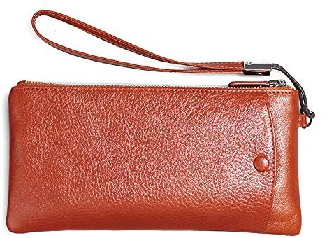 Luxurious Zipper Leather Wallet Purse Case @Dnice Leather Case With Compatible Model for Less than 6.0-inch display for iPhone 7 Plus / iPhone 7 / iPhone 6S Plus / iPhone 6S / iPhone 6 (Orange)