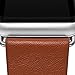 KAVAJ genuine leather watch band Barcelona compatible with Apple Watch Series 6 5 4 3 2 1, 42/44mm in cognac-brown. Genuine leather replacement watch strap with classic buckle