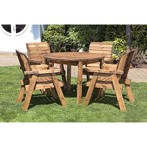 Go Garden Outdoor Wooden Table And Chairs Set - ASTONSHEDSUK