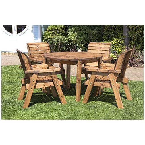 Go Garden Outdoor Wooden Table And Chairs Set - ASTONSHEDSUK