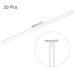 MECCANIXITY 20 Pcs Acrylic Round Rods 5/32" x