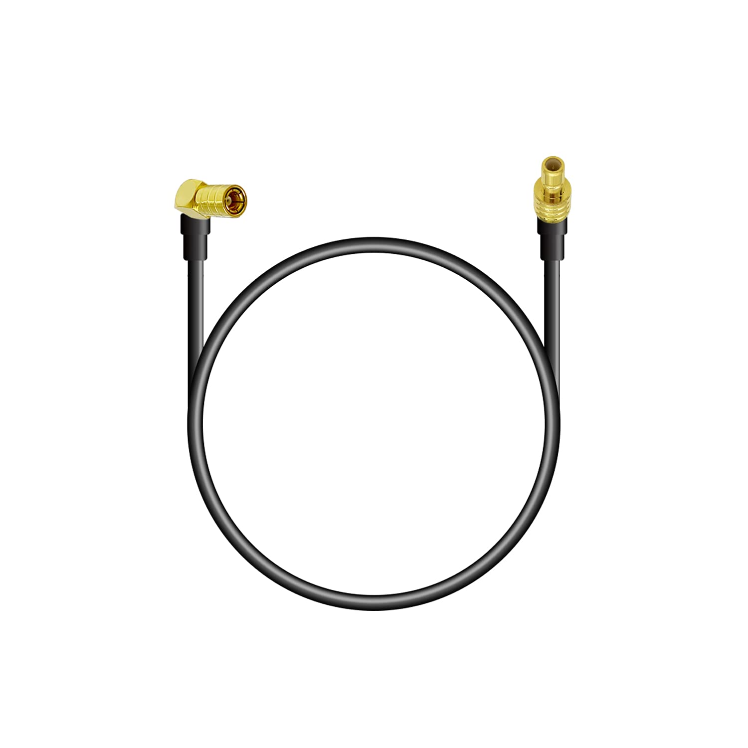 Vecys SMB Cable SMB Socket Adapter Cable for Right Angled SMB Plug RG174 20CM 7.87 Inch DAB Antenna Extension Cable