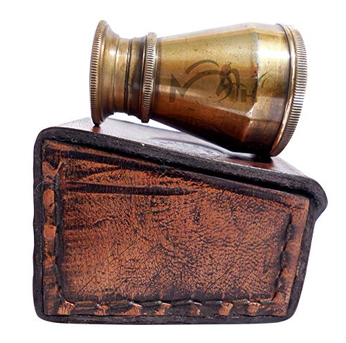 MAH Pocket Telescope with Leather Box - Best Gift for Anyone. C-3230