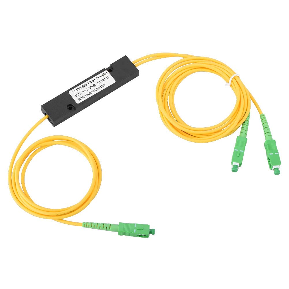DEWIN SC/APC Optical Splitter, Fiber Pigtails SC APC 1X2 FBT Singlemode Fiber Optical splitter SC/UPC PCL Splitter