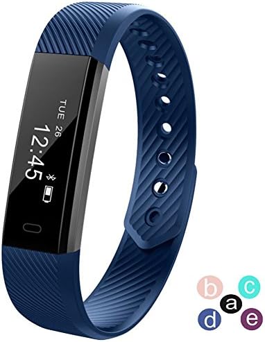 NewBull ID115 Fitness Tracker, Smart Bracelet Call Remind Waterproof Smart Watch Pedometer Activity Tracker (Blue)